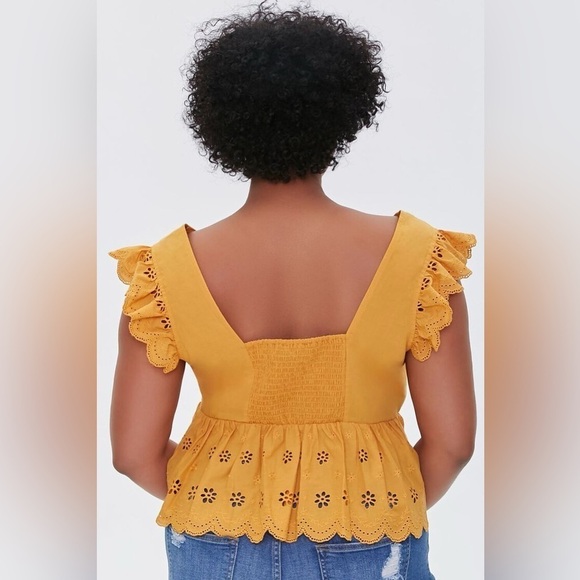 Forever 21 Ruffle Eyelet Cotton Top - Picture 9 of 9
